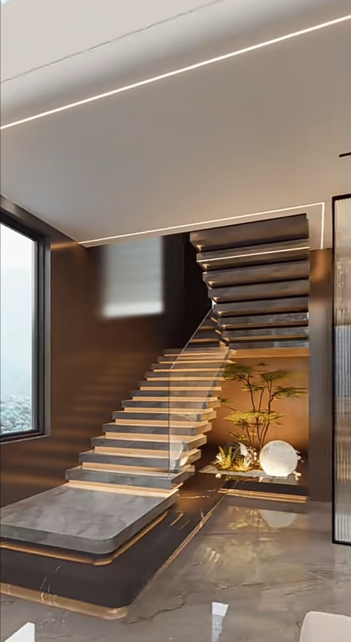 专业量身设计制作混凝土堆积弧形旋转楼梯